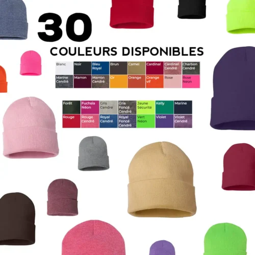 Tuque personnalisée laserable leatherette – Image 3