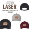 Casquette Yupoong YP6789 écusson leatherette gravé laser Saint-Lambert de lauzon