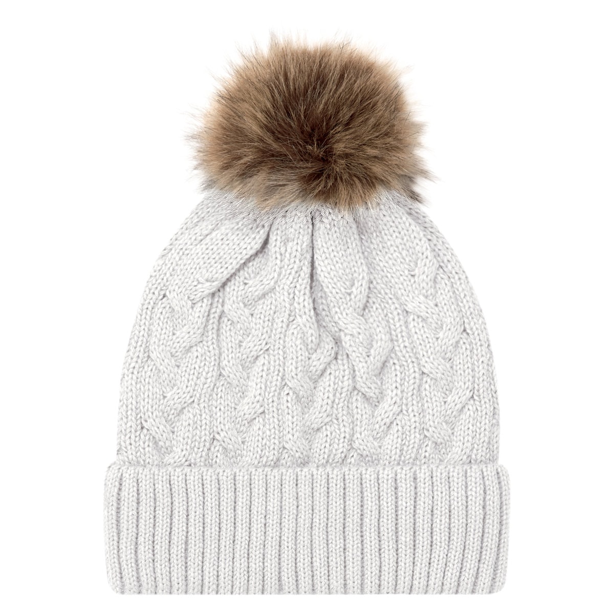 Couleur Blanche pompon beige Couleur Blanche pompon beige