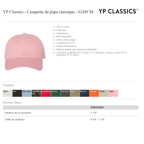 Casquette personnalisée laserable leatherette Casquette de papa classique 6245CM – Image 3