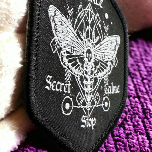 Patch tissé Silence Calme Secret Stop – Image 2