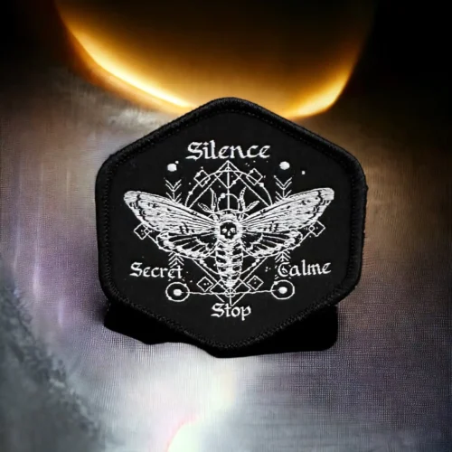 Patch tissé Silence Calme Secret Stop