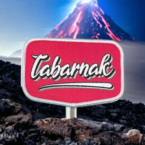 Patch tissé Tabarnak Rose