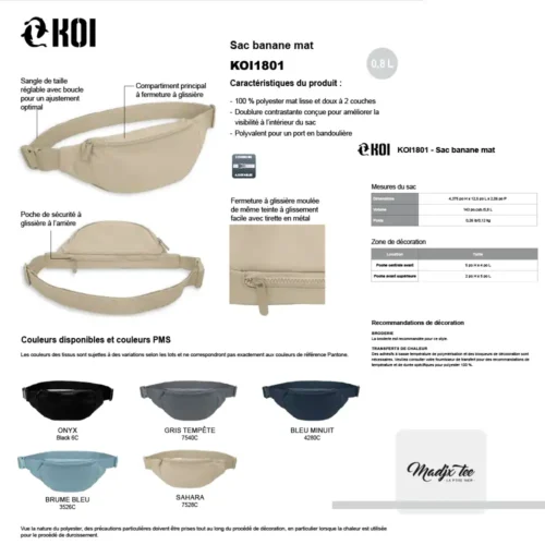 Sac Banane personnalisée laserable leatherette – Image 3