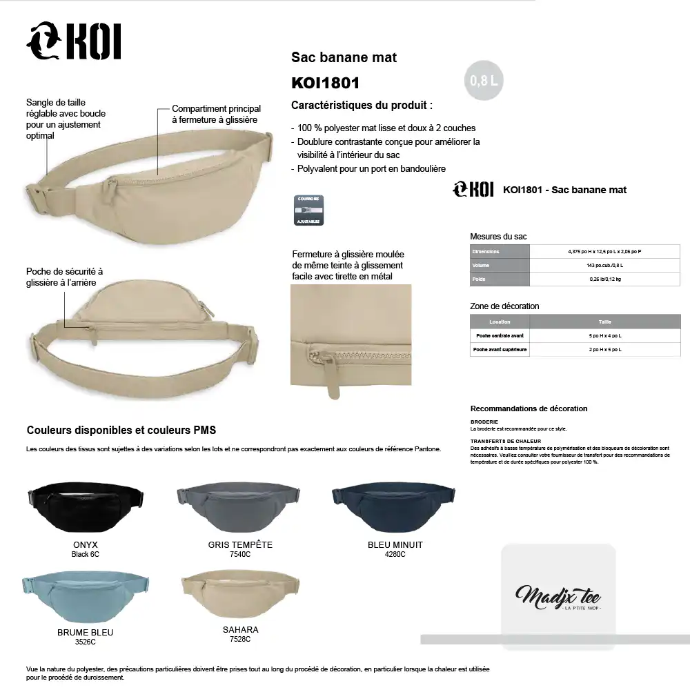Sac Banane personnalisée laserable leatherette – Image 3