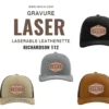 Casquette personnalisée laserable leatherette Richardson 112 Personnalisée