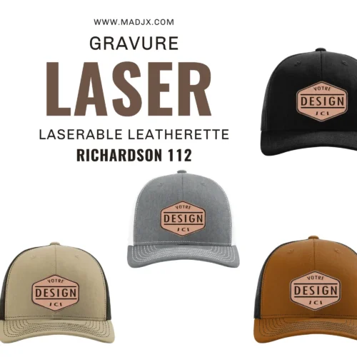Casquette personnalisée laserable leatherette Richardson 112 Personnalisée